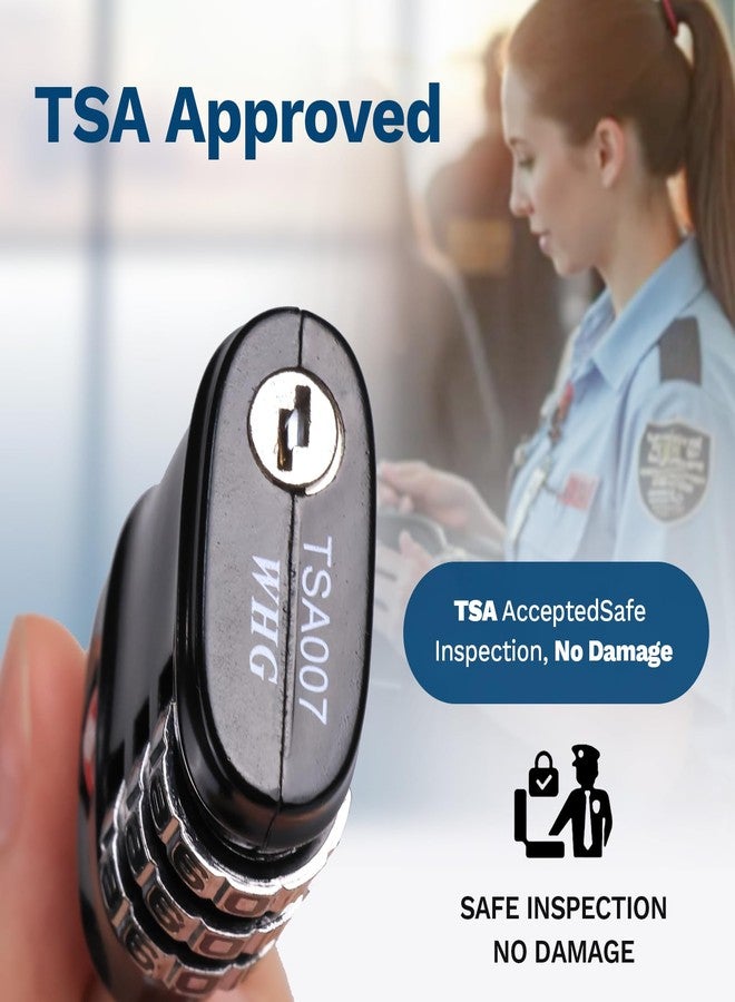 BARRYSAIL TSA Approved Combination Lock - Compact & Durable Luggage Locks, 3-Digit Resettable Password for Travel, Gym Lockers, Cabinets, Black - Image 4